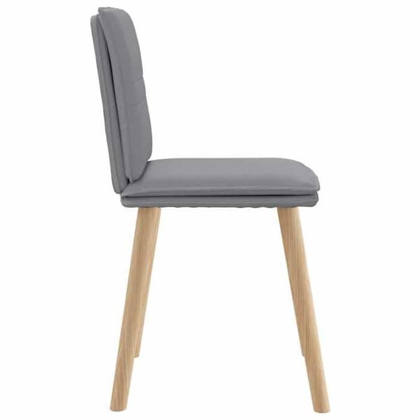 Maison Exclusive - Matstolar set om 4 ljusgrå tyg