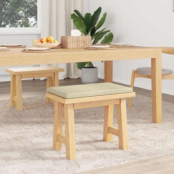 Maison Exclusive - Bänk Kudde Konstläder Kräm Djup 35 cm Grädde