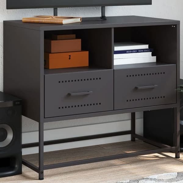 Maison Exclusive - Sort TV-møbel 68x39x60,5 cm stål