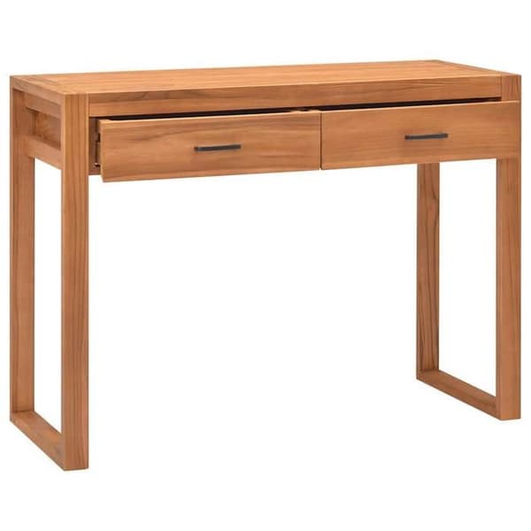 Maison Exclusive - Kontor med 2 skuffer 100x40x75 cm Teaktræ