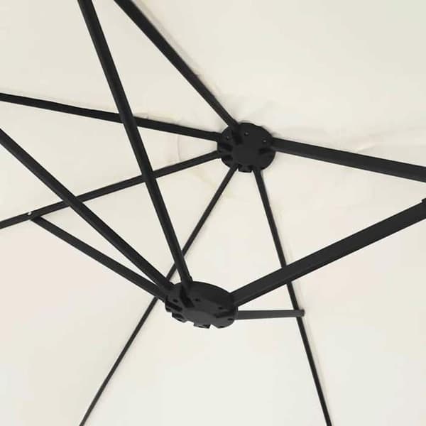 Maison Exclusive - Parasol med dubbel topp vit sand 449x265 cm