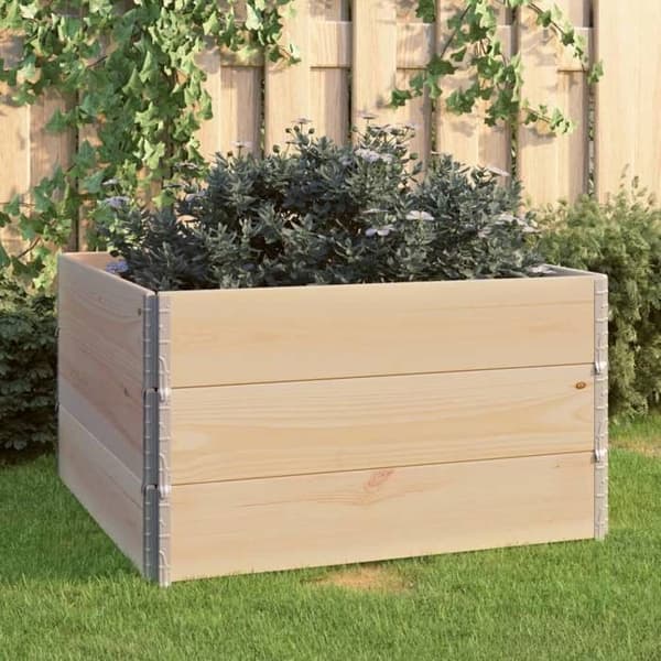 Maison Exclusive - Hævede plantekasser 3 stk 100x100 cm Solid fyrretræ