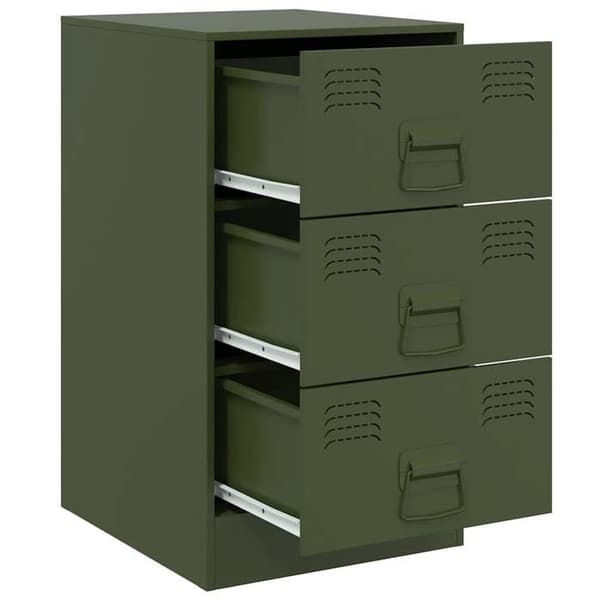Maison Exclusive - Natborde 2 stk olivengrøn 34,5x39x62 cm stål