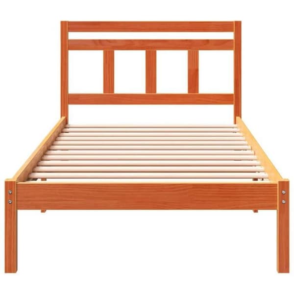 Maison Exclusive - Sängram Brun 80 x 200 cm Massivt trä