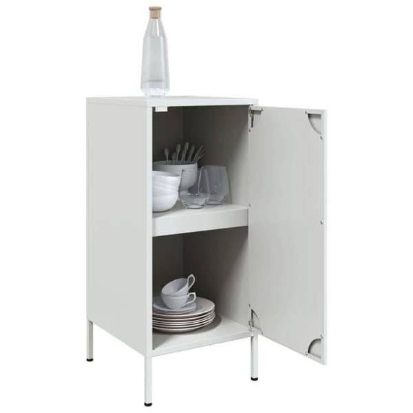 Maison Exclusive - Bufféer 2 st vit 36x39x79 cm stål