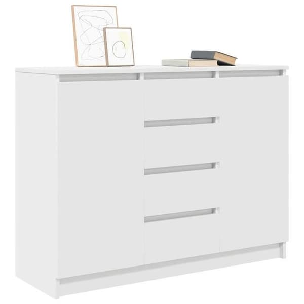 Maison Exclusive - Buffé med lådor vit 100,5x35x76 cm ingenjörsträ Vit