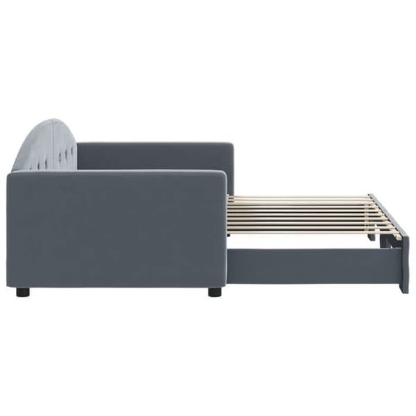 Maison Exclusive - Sovesofa med udtræk uden madras grå mørk 90x190 cm