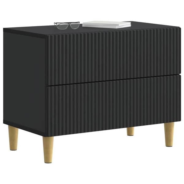 Maison Exclusive - Natbord Sort 62 x 34,5 x 48 cm Ingeniørtræ