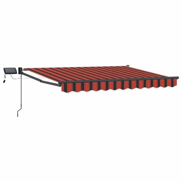Maison Exclusive - Manuell markis med solenergi LED 3,5 x 2,5 m