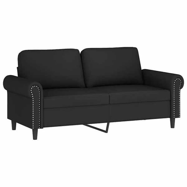 Maison Exclusive - Set med 2 soffor med svarta sammetskuddar