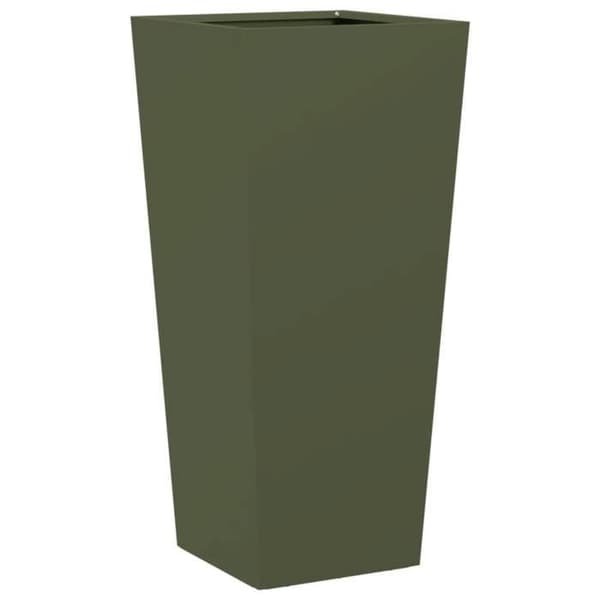 Maison Exclusive - Olivgrön kruka 35x35x75 cm stål