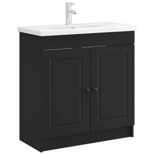 Maison Exclusive - Badeværelse underskab i sort 56 x 37,5 x 81 cm