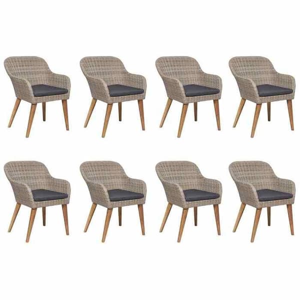 Maison Exclusive - Trädgårdsset 9 delar Brun brun