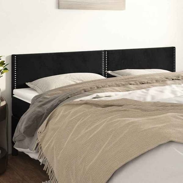 Maison Exclusive - Hovedgærder Sort 200 x 5 x 78/88 cm Velour