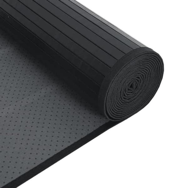 Maison Exclusive - Rektangulär svart matta 100x200 cm bambu