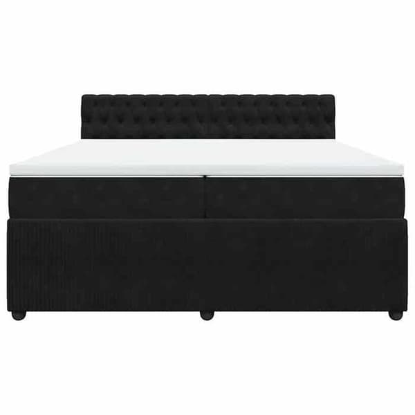 Maison Exclusive - Sängyn runkopatja ja patja Musta 200x200 cm Sametti