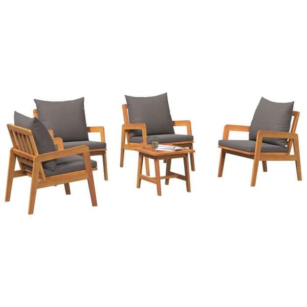 Maison Exclusive - Bistro sæt 5 pc Brun Akacietræ Massiv brun