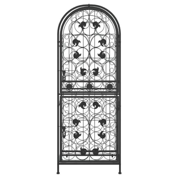 Flaskskåp - EXKLUSIV HEM - 41 flaskor - Svart - Låsbar - 45x36x120 cm Svart