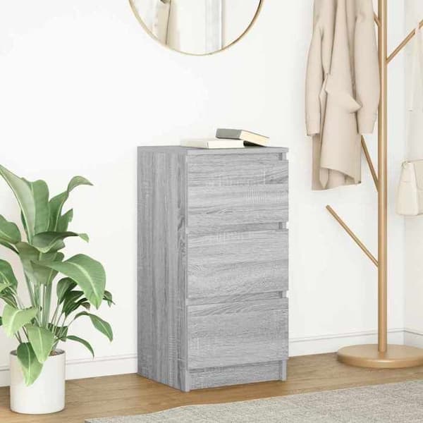 Maison Exclusive - Buffet sonoma grå 37,5x35x76 cm ingeniørtræ