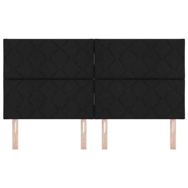 Maison Exclusive - Svart sänggavel 180 cm tyg