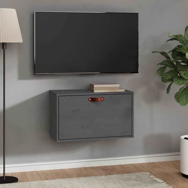 Maison Exclusive - Seinähylly Harmaa 60x30x35 cm Massiivipuu