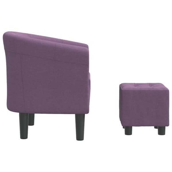 Maison Exclusive - Cabrioletstol med lila tygfotstöd Violett