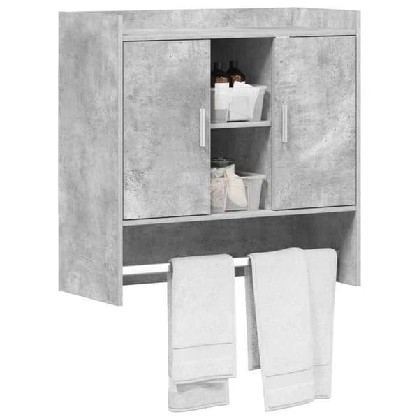 Maison Exclusive - Væghylde Montering væg Grå beton 80 x 36 x 80 cm