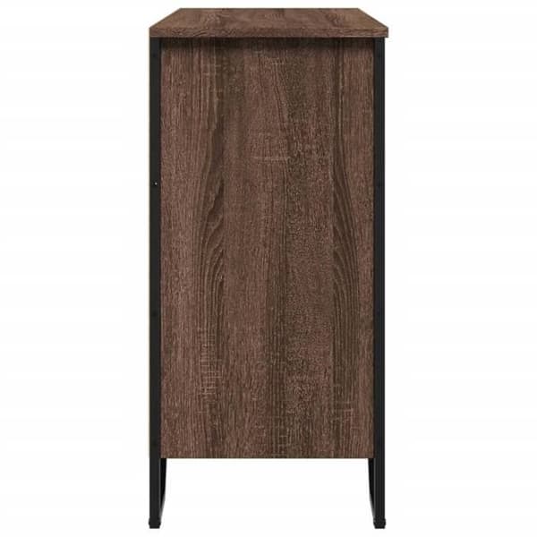 Maison Exclusive - Buffé ek brun 91x35,5x74,5 cm ingenjörsträ