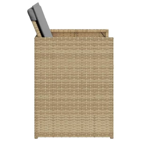 Maison Exclusive - Trädgårdsstolar med kuddar, set om 4, blandning beige