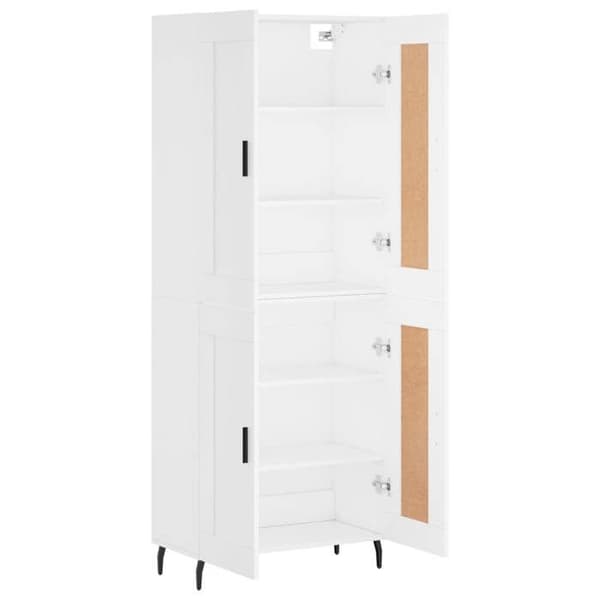 Maison Exclusive - Buffé hög Vit 69,5x34x180 cm Ingenjörsträ