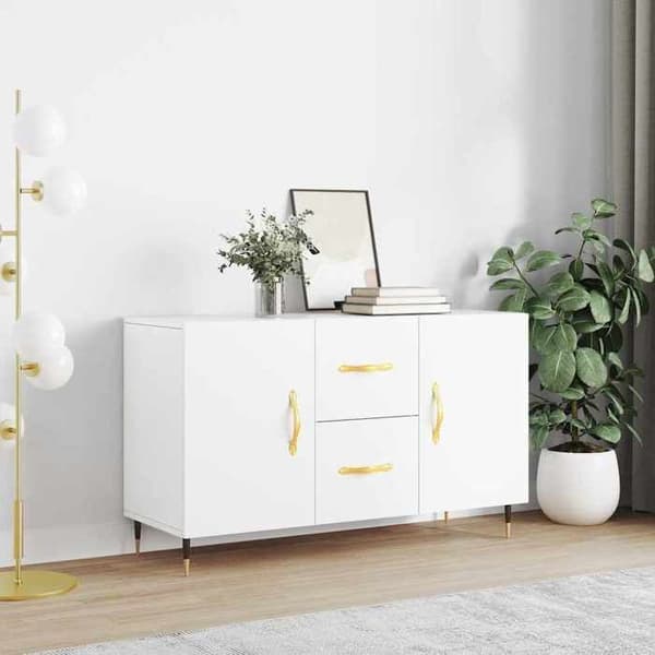 Maison Exclusive - Hvidt buffet 100x36x60 cm ingeniørtræ