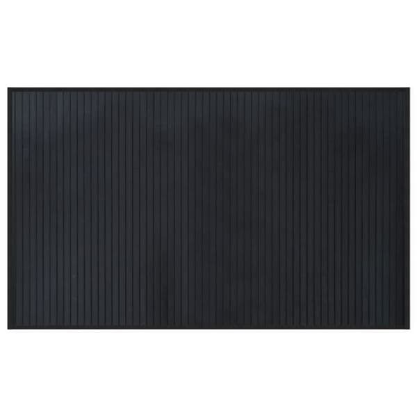 Maison Exclusive - Rektangulär svart matta 60x100 cm bambu