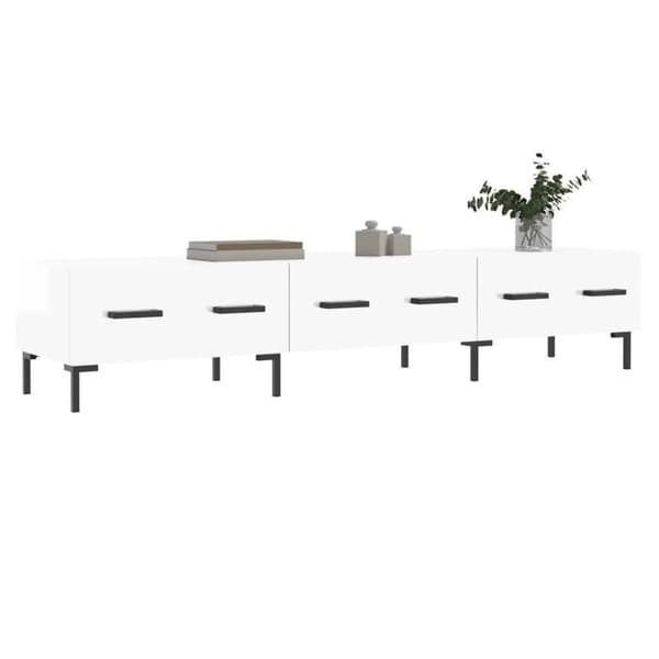 Maison Exclusive - TV-möbel vit glans 150x36x30 cm ingenjörsträ