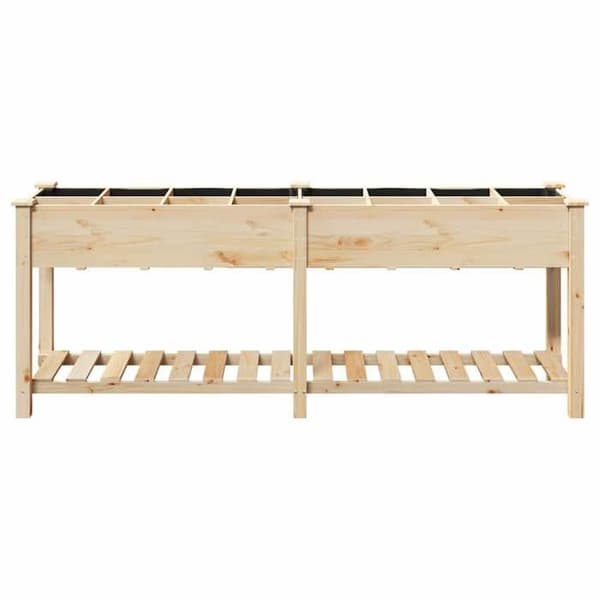 Maison Exclusive - Beige puutarhakori 203,5 x 53 x 76,5 cm