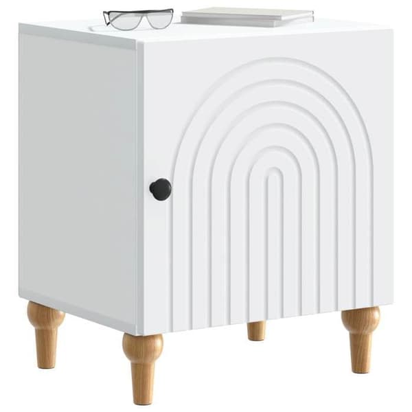 Maison Exclusive - Sängbord Vit 43 x 34,5 x 50 cm Ingenjörsträ