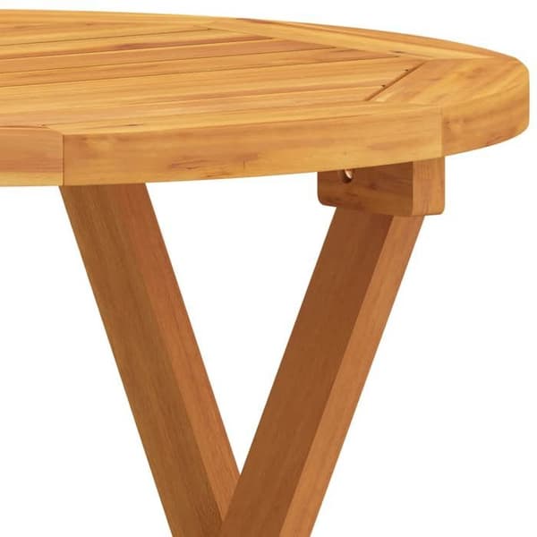 Bistrobord - EXKLUSIV HEM - Ø46×47 cm - Massivt akaciaträ - Fällbart - Runt