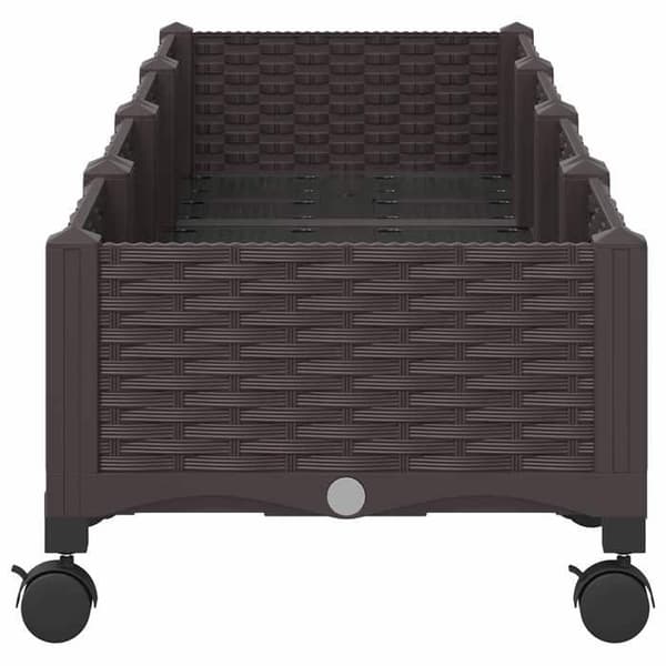 Maison Exclusive - Blomlåda med Hjul Brun 160 x 40 x 29 cm PP