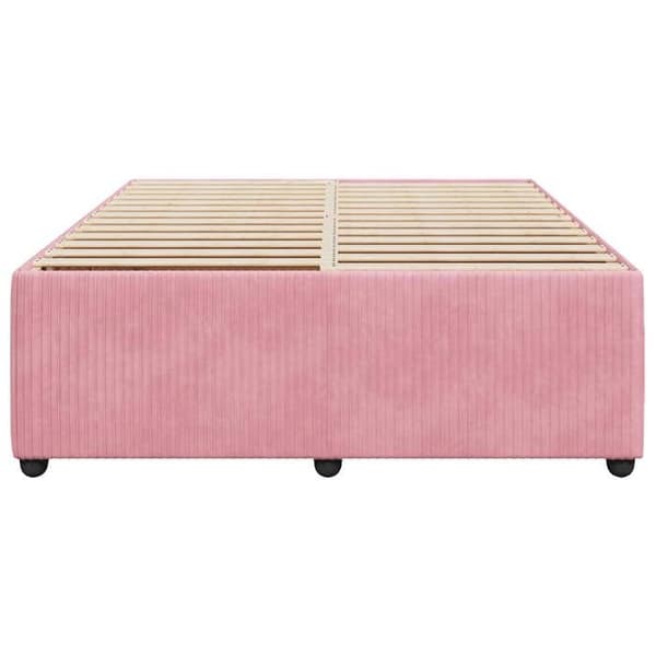 Maison Exclusive - Sängram utan madrass rosa 140x190 cm sammet
