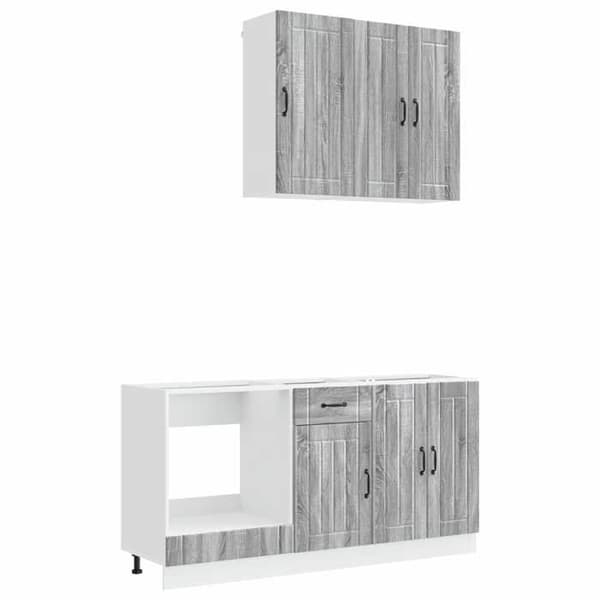 Köksenhet - EXKLUSIVT HUS - LUCCA - Grå Sonoma - Ingenjörsträ - 5 delar Sonoma grå