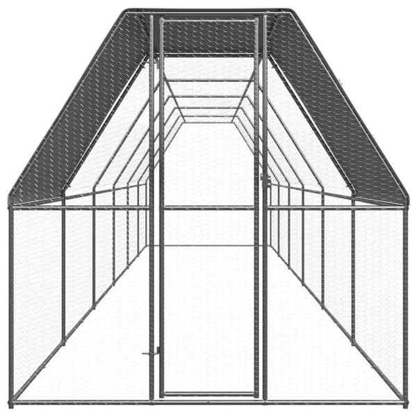 Maison Exclusive - Utomhus hönshus 2x12x2 m Galvaniserat stål