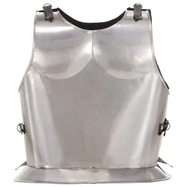 Medieval Knight Body Armor Bröstskydd - Silver - Stål 49 cm Silver