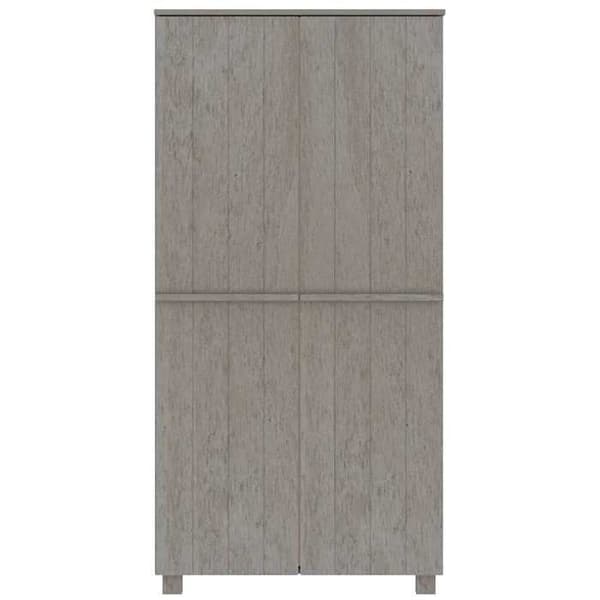 Maison Exclusive - HAMAR Vaatekaappi Harmaa 89x50x180 cm Massiivipuu Ljusgrått