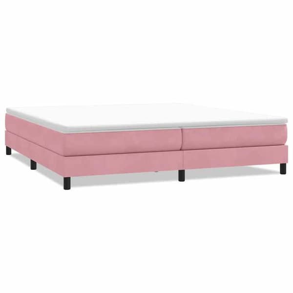 Maison Exclusive - Sängyn lattiapuu ilman patjaa vaaleanpunainen 200x210 cm sametti