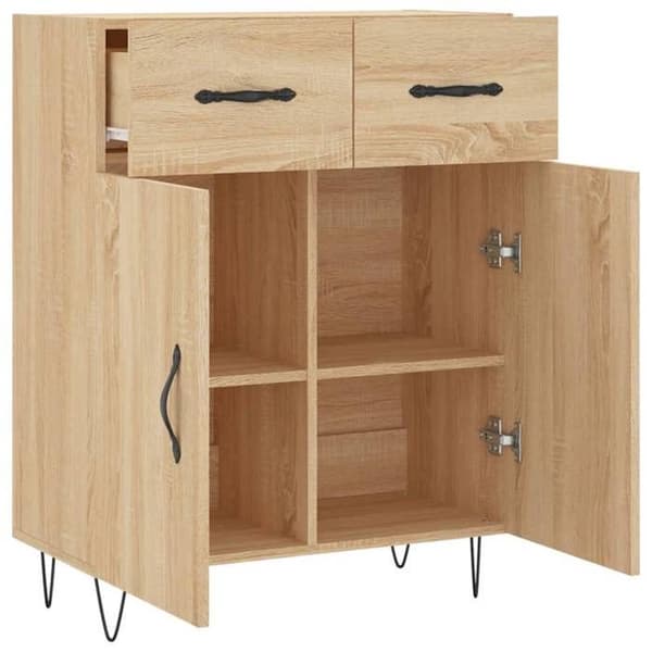 Maison Exclusive - Buffé ek sonoma 69,5x34x90 cm ingenjörsträ