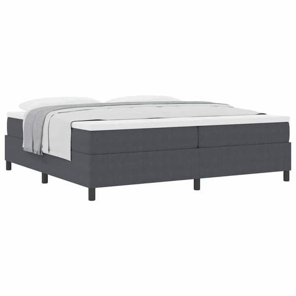 Maison Exclusive - Mörkgrå och vit resårmadrass 200 x 200 cm