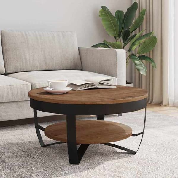 Maison Exclusive - Sofabord 65x65x32 cm Solid akacietræ kastanj