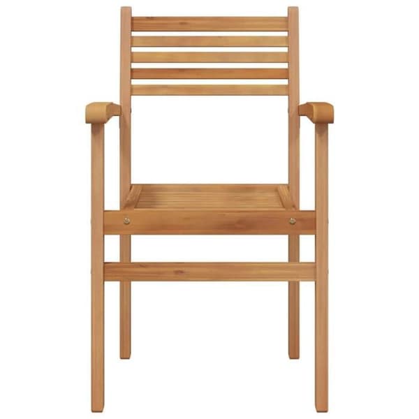 Trädgårdsstol - EXKLUSIV HEM - Rustik chic - Massiv teak - Brun - Set om 2 delar brun