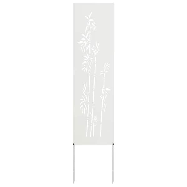 Trädgårdsskärm - EXKLUSIV HEM - Blommig - Vit - Matt stål - 32 x 140 cm Vit