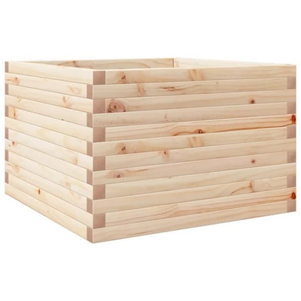 Brun Plantekasse 70x70x45,5 cm massivt fyrretræ Brun