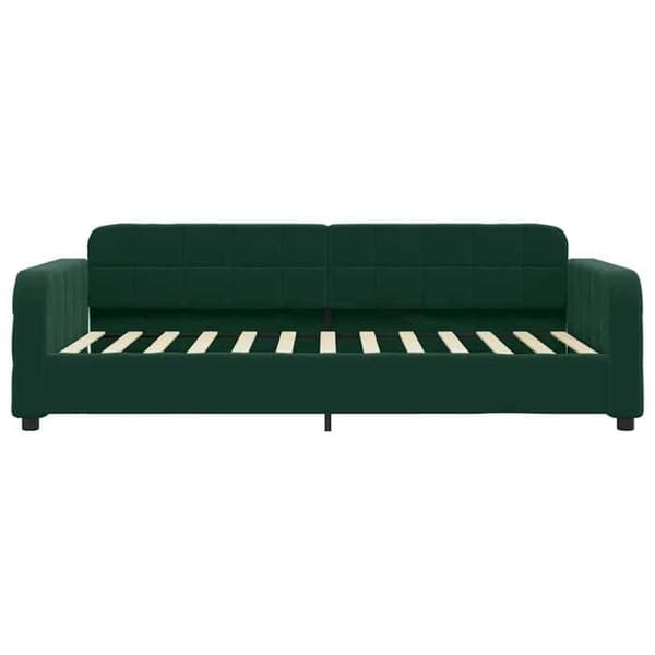 Maison Exclusive - Sängsoffa utan madrass mörkgrön 100x200 cm sammet